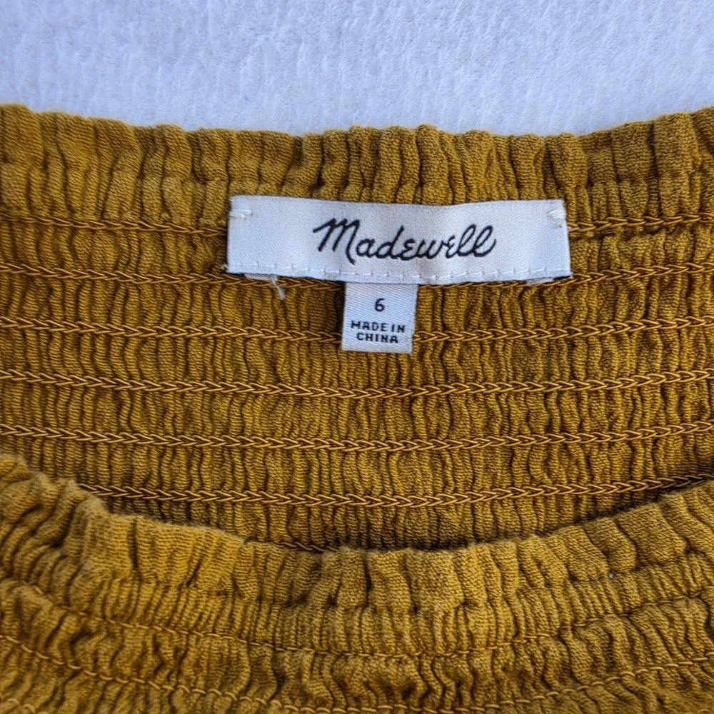 Madewell smocked peplum